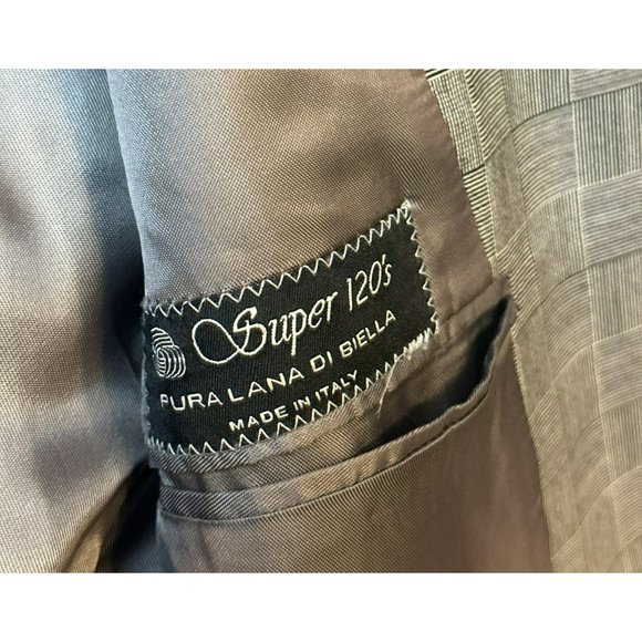 Nino Cardi Made in Italy 100% Wool Men's Gray 2 Button Blazer SZ 38/32R - Picture 7 of 7